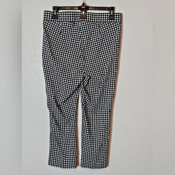 Rafaella Black and White Checkered Ankle Pants Women's Size 10 - Picture 4 of 8